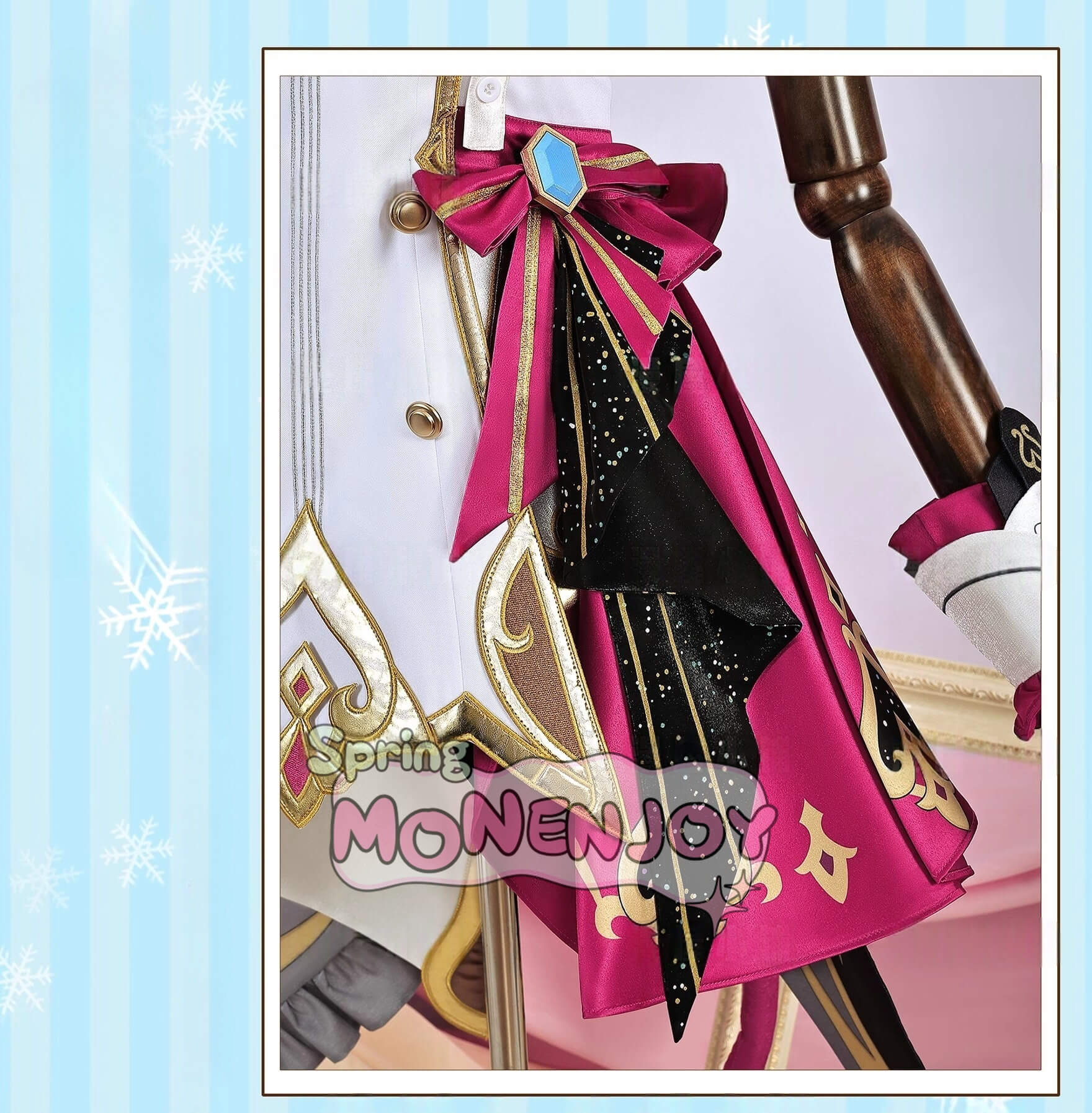 Monenjoy 原神 Escoffier エスコフィエ コスプレ衣装　3d樹脂尻尾付　イベント　絢爛のフレーバー　Genshin Impact　コスチュームGS1426　 - Monenjoy