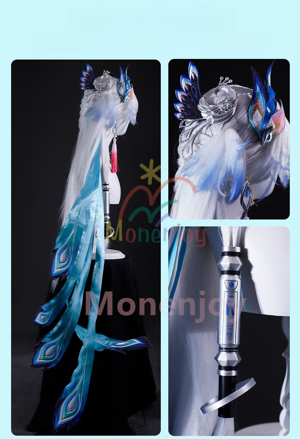 Monenjoy　 崩壊スターレイル 爻光　コスプレ衣装　Yao Guang　コスチューム　Honkai: Star Rail　金属装飾パーツ　精巧な刺繍柄　イベント　 MONENJOY