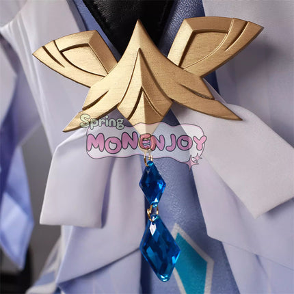 Monenjoy Genshin Impact Skirk Cosplay Costume with 3D Resin Accessories, Ships Same Day, Great Value when Purchased as a Set