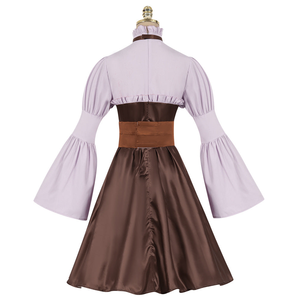 Monenjoy　葬送のフリーレン　リーニエ　魔法使い　魔族　コスプレ コスチューム　COS　パーティー 舞台衣装　ハロウィン　感謝祭　コスチューム　変装　ハロウィン　舞台衣装　撮影　コスプレ - Monenjoy