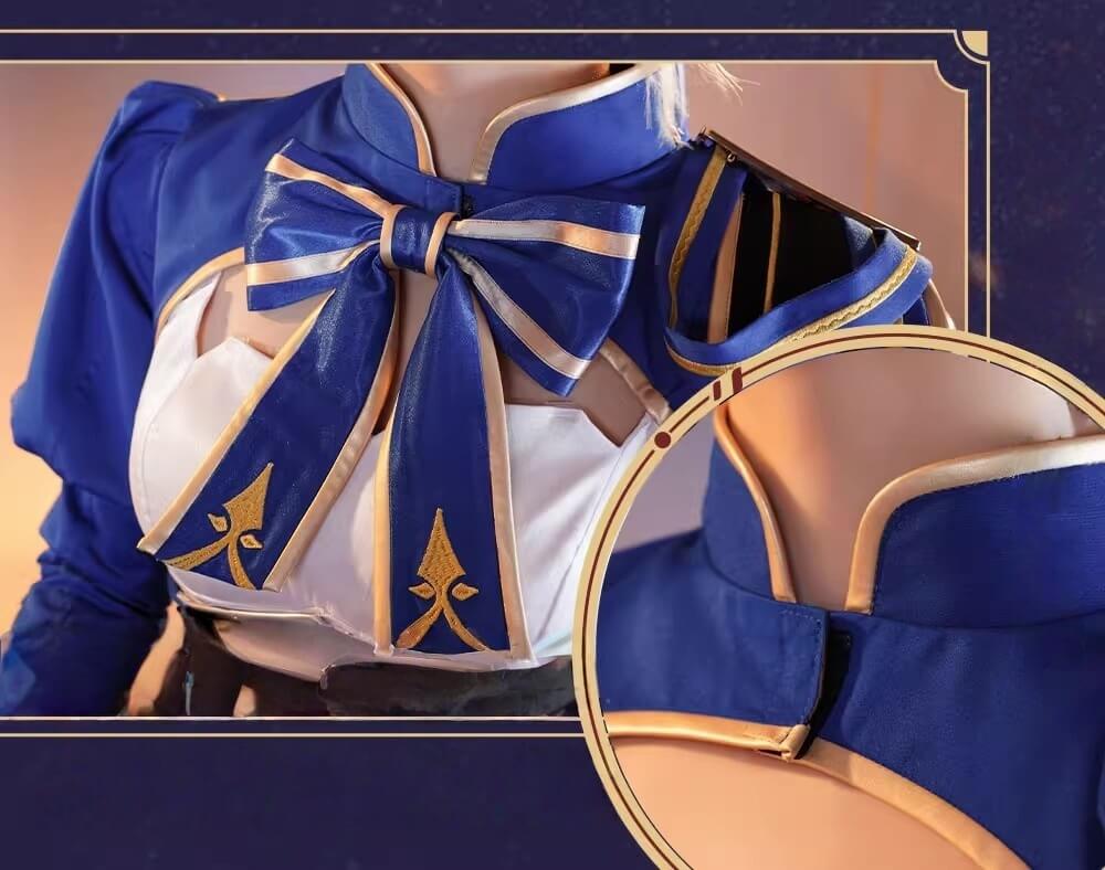 Monenjoy 崩壊スターレイル セイバー Saber　コスプレ衣装　ワンピース　戦闘服　ブルー色　イベントGS1423 - Monenjoy