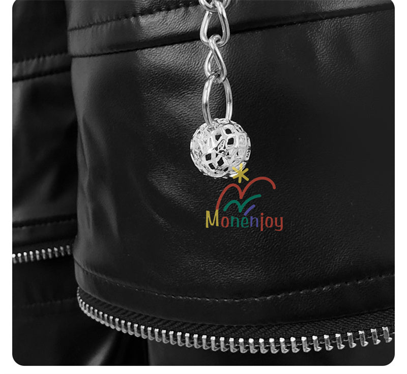 Monenjoy　KPOPガールズ! デーモン・ハンターズ 　ゾーイ　コスプレ衣装　Zoey　コスモスーツ　ルミ 黒色　人工革　戦闘服　 KPop Demon Hunters　 3d樹脂製パーツ　バトルスーツ　GS1962