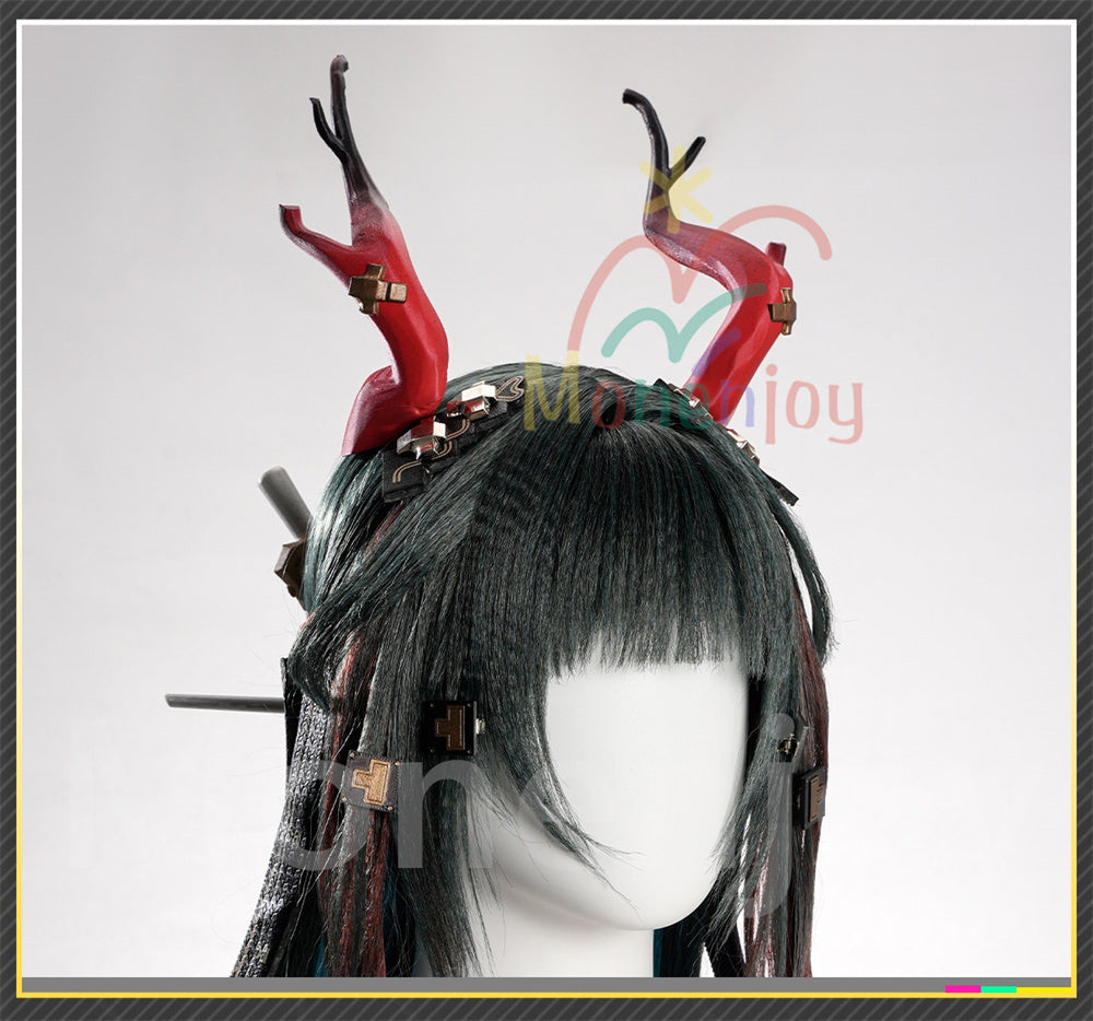 予約　Monenjoy　エンドフィールド 　ゾアン・ファンイ　コスプレ衣装　角付　合金パーツ　 アークナイツ 　PUアクセサ　イベント舞台対応 MONENJOY