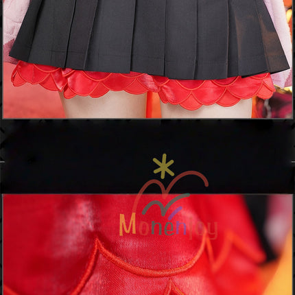 Monenjoy　ゼンレスゾーンゼロ　浮波柚葉　コスプレ衣装　　タリー刺繍　セーラー服　ネイルチップ+デカール贈り　Ukinami Yuzuha　怪啖屋　ミニスカート　イベント セーターコートGS1930　