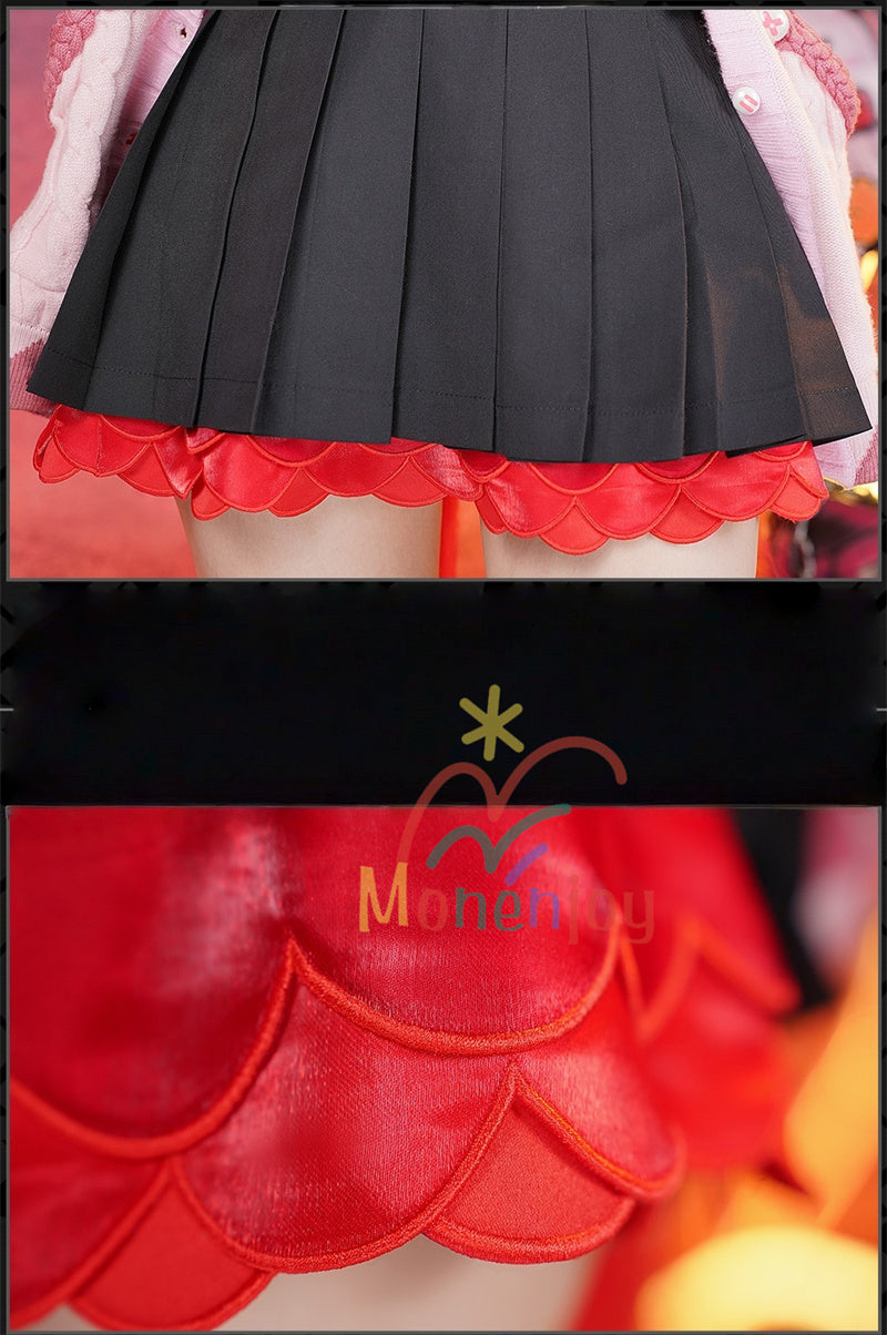 納品 Monenjoy　ゼンレスゾーンゼロ　浮波柚葉　コスプレ衣装　　タリー刺繍　セーラー服　ネイルチップ+デカール贈り　Ukinami Yuzuha　怪啖屋　ミニスカート　イベント セーターコートGS1930