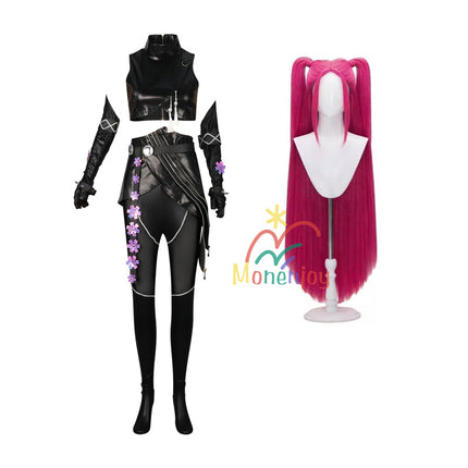 Monenjoy　KPOPガールズ! デーモン・ハンターズ ミラ　 コスプレ衣装　Mira　コスモスーツ　黒色　人工革　戦闘服　Saja Boys KPop Demon Hunters　バトルスーツ　GS1959　　
