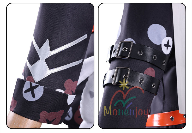 Monenjoy　魔法少女ノ魔女裁判　沢渡ココ　コスプレ衣装　髪飾付　実況者 猫耳のヘッドフォン　孤独な配信者　翼＋ぬいぐるみ付　ワンピース　仮装　イベント　