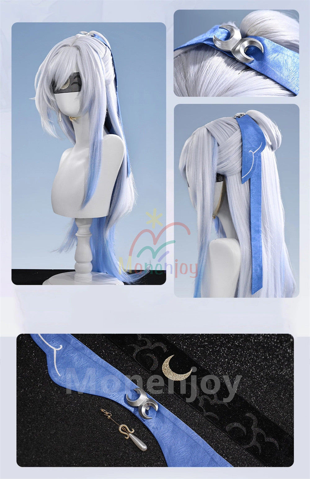 Monenjoy　崩壊スターレイル 鏡流　コスプレ衣装　Jingliu　コスチューム　Honkai: Star Rail　仙舟「羅浮」 イベント　剣士服 MONENJOY
