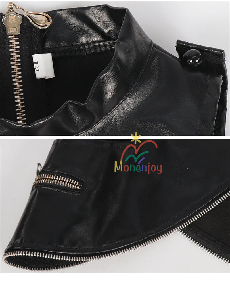 Monenjoy　KPOPガールズ! デーモン・ハンターズ 　ゾーイ　コスプレ衣装　Zoey　コスモスーツ　黒色　人工革　戦闘服　Saja Boys KPop Demon Hunters　バトルスーツ　GS1961