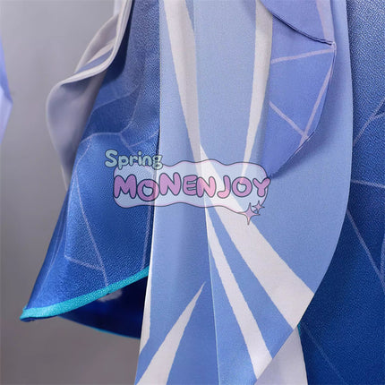 Monenjoy Genshin Impact Skirk Cosplay Costume with 3D Resin Accessories, Ships Same Day, Great Value when Purchased as a Set
