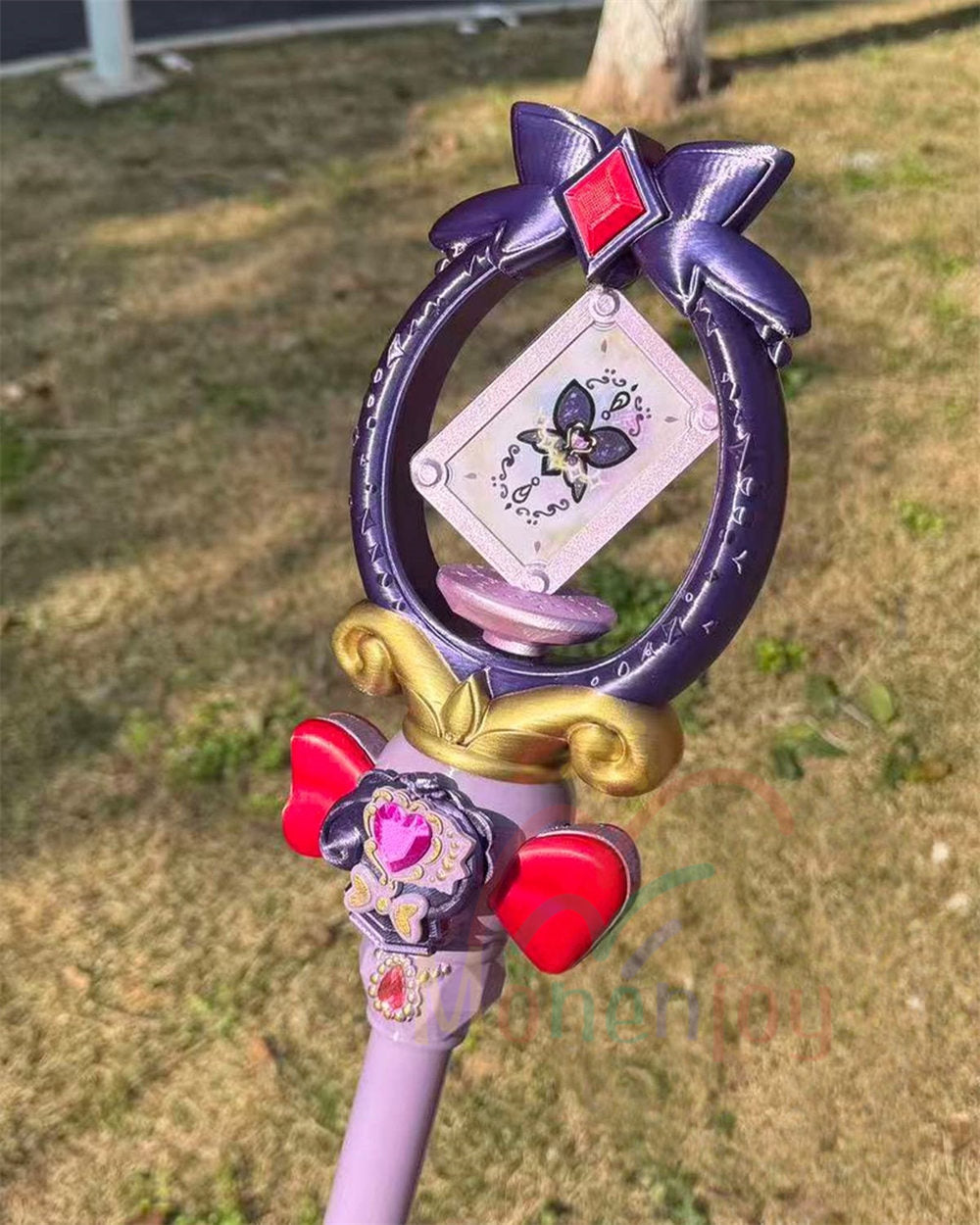 Monenjoy　名探偵プリキュア  ティアアルカナロッド　キュアアルカナ・シャドウ 　130cm PLA材質　森亜るるか　まわして変身　 魔法杖　武器モデル　コスプレ道具 MONENJOY