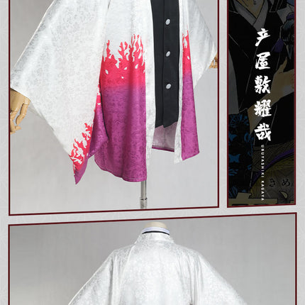 Monenjoy　鬼滅の刃　炭治郎　ケープ　羽織　杏寿郎　カナヲ　我妻善逸　冨岡義勇　胡蝶しのぶ　耀哉　ジャカード織り　コスプレ衣装　羽織　柱　浴衣　部着兼用　コスプレ 　変装　クリスマス　ハロウィン