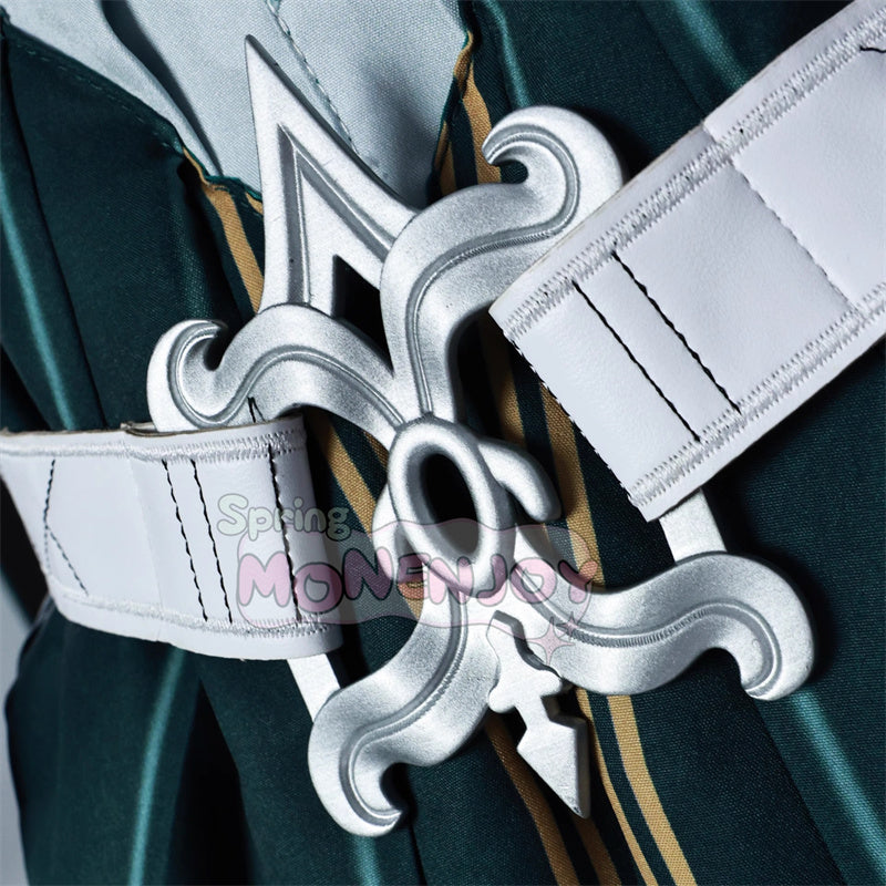 Monenjoy 鳴潮 シャコンヌ コスプレ衣装　緑色ドレス+パンツ+ヘッドドレス付属 ゲームカラー完全再現 ブーツ別売