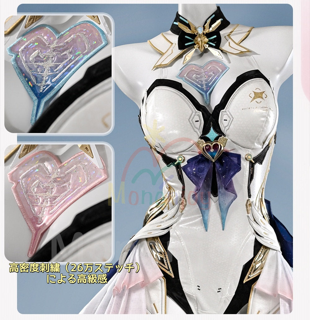 Monenjoy　鳴潮　エイメス　コスプレ衣装　合金製パーツUP　光輪発光機能　イベント　豪華生地　イベント舞台対応 MONENJOY