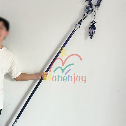 Monenjoy 原神 フリンズ / Flins  血染めの荒れ地  闇影と灯り 長槍 コスプレ道具　200cm　武器モデル　PU製ナド・クライの「ライトキーパー   Bloodsoaked Ruins  Luna I