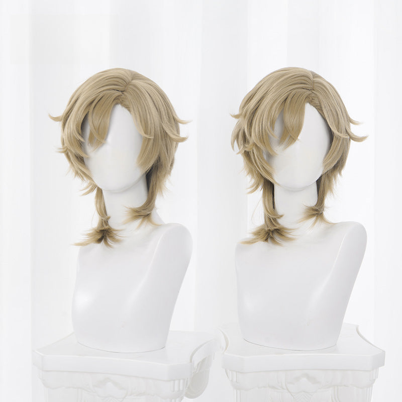 Monenjoy 崩壊スターレイル アベンチュリン ウィッグ　38cm　カツラ　コスプレ道具 博戯の砂金石 - Monenjoy