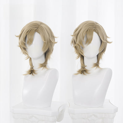 Monenjoy 崩壊スターレイル アベンチュリン ウィッグ　38cm　カツラ　コスプレ道具 博戯の砂金石 - Monenjoy