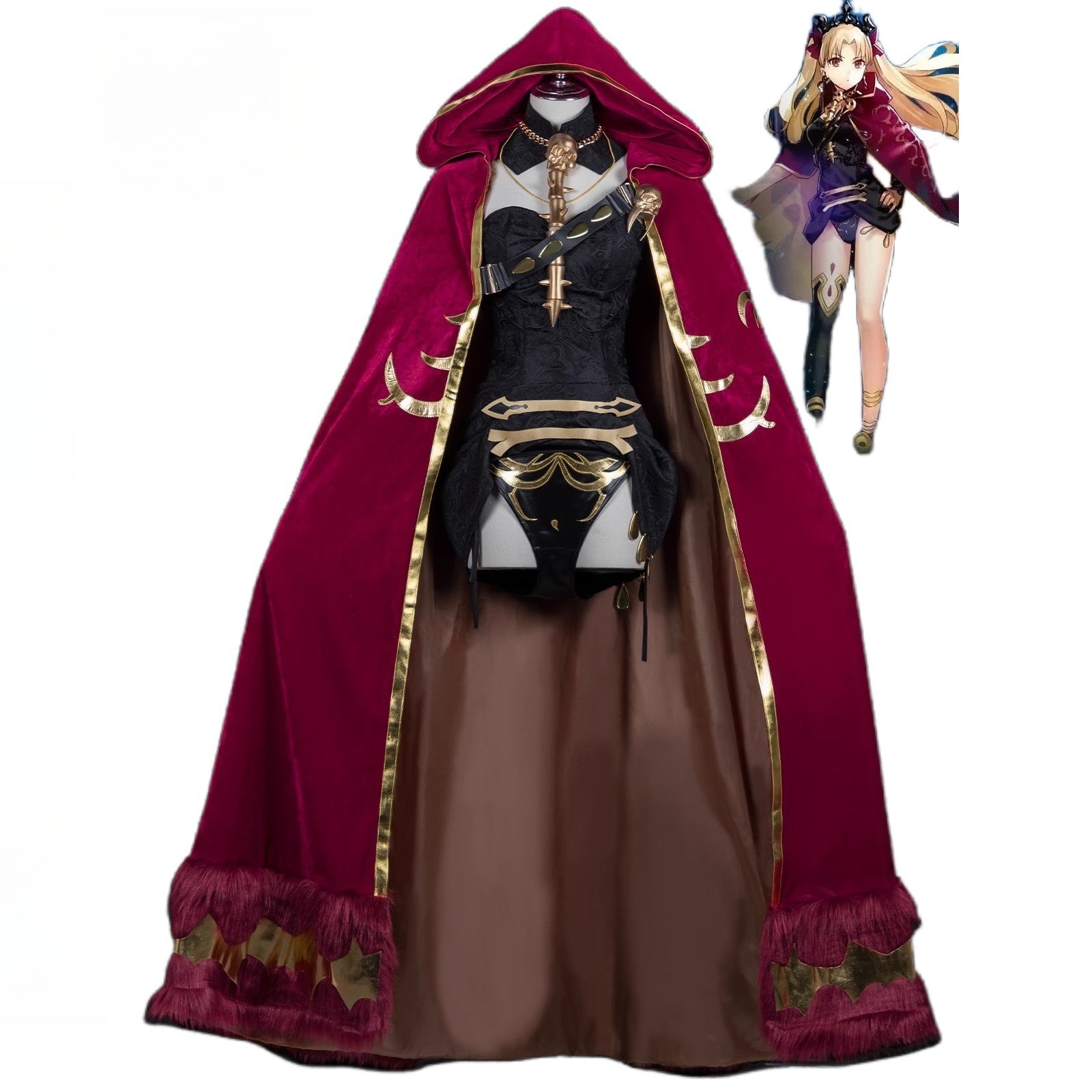 Monenjoy Fate/Grand Order エレシュキガル(Fate) コスプレ衣装　マント　	ランサー　3ｄ樹脂アクセサリー　ハロウィン　エレシュキガル〔遠坂凛〕　 - Monenjoy