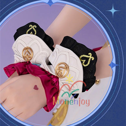 Monenjoy Genshin Escoffier One Piece Escoffier Cosplay Costume Ice God's Eye Chef 3D Resin Tail Genshin Fontaine