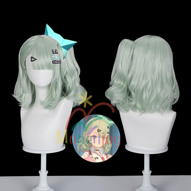 Monenjoy ゼンレスゾーンゼロ バーチャルアイドル レミエルゼンゼロ wig かつら コスプレ 大天使 ウィッグ 千夏 40cm 大天使 千夏蕾咪 ChinatsuRemielGSwig1010