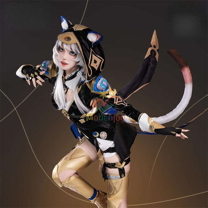 Monenjoy　崩壊スターレイル　サフェル　コスプレ衣装　セファリア　コスチューム　Cipher　衣装　タイツ　3d樹脂パーツ