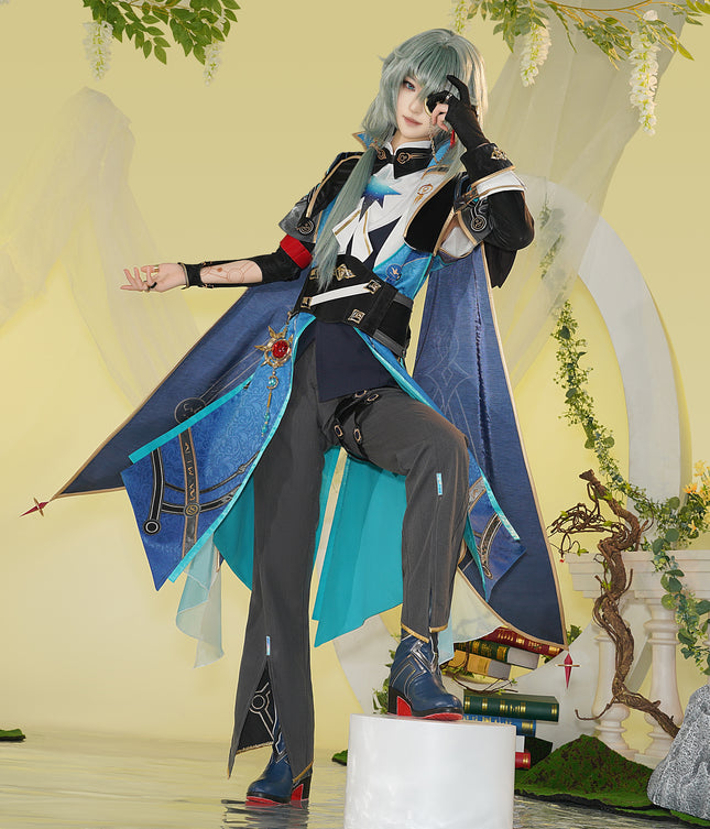 Monenjoy 崩壊スターレイル アナイクス コスプレ Anaxa 豪華 アナクサゴラス コスプレ衣装 金属製腰飾り 刺繍花紋 イベント コスチューム 仮装  - Monenjoy