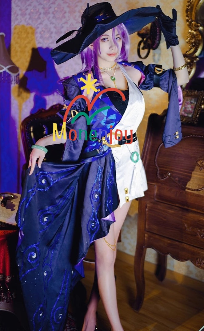 Monenjoy 崩壊スターレイル ジェイド コスプレ衣装　イベント　帽子付＋イヤリング付＋3d樹脂アクセサリー - Monenjoy