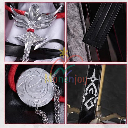 Monenjoy Arknights New Testament Exusiai Cosplay Costume Embroidered Pattern 3D Resin Accessories High Reproduction Combat Suit Design Exusiai the New Covenant 