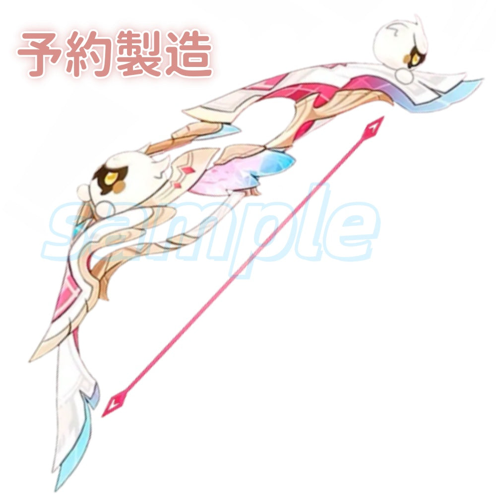 予約　Monenjoy　原神風　リンネア　弓 霜契の金枝 Golden Frostbound Oath　コスプレ道具　オリジナル風　モチーフ武器&nbsp; 2段階突破後　PLA材質　イベント舞台対応 MONENJOY