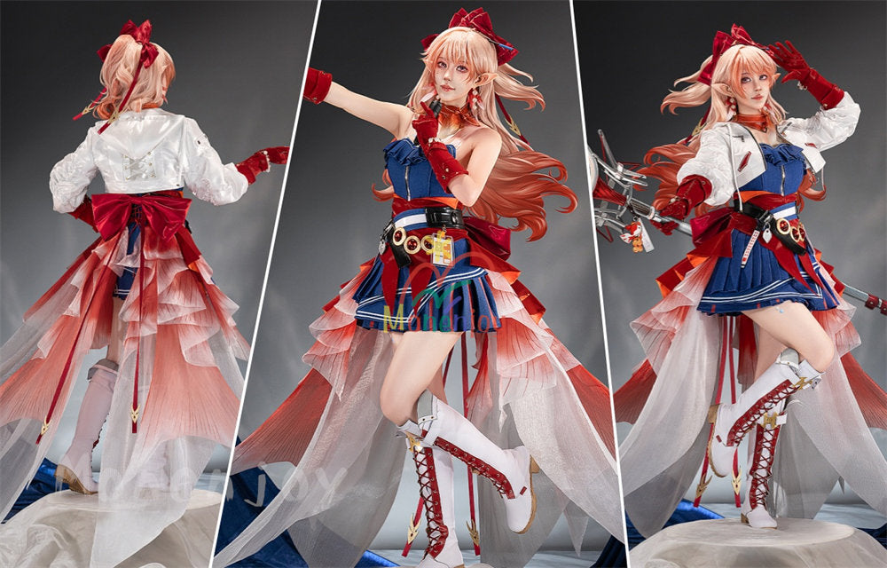 Monenjoy アークナイツ ハルカ コスプレ衣装　3d樹脂製パーツ　コスチューム　イベント　可愛い　ハロウィン MONENJOY