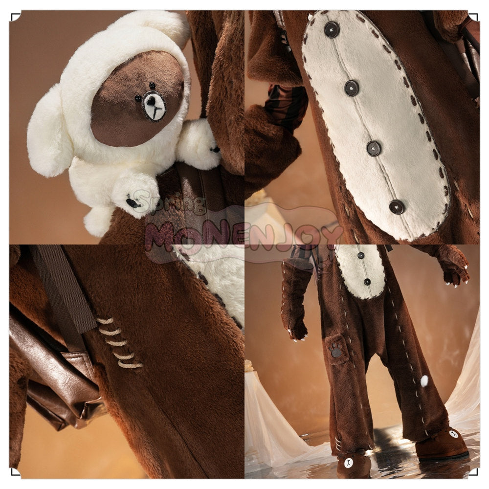 Monenjoy　IdentityV　傭兵　BROWN　SSR衣装　コスプレ衣装　 アイデンティティ5　第五人格　 コスチューム　鞄付　舞台服 MONENJOY