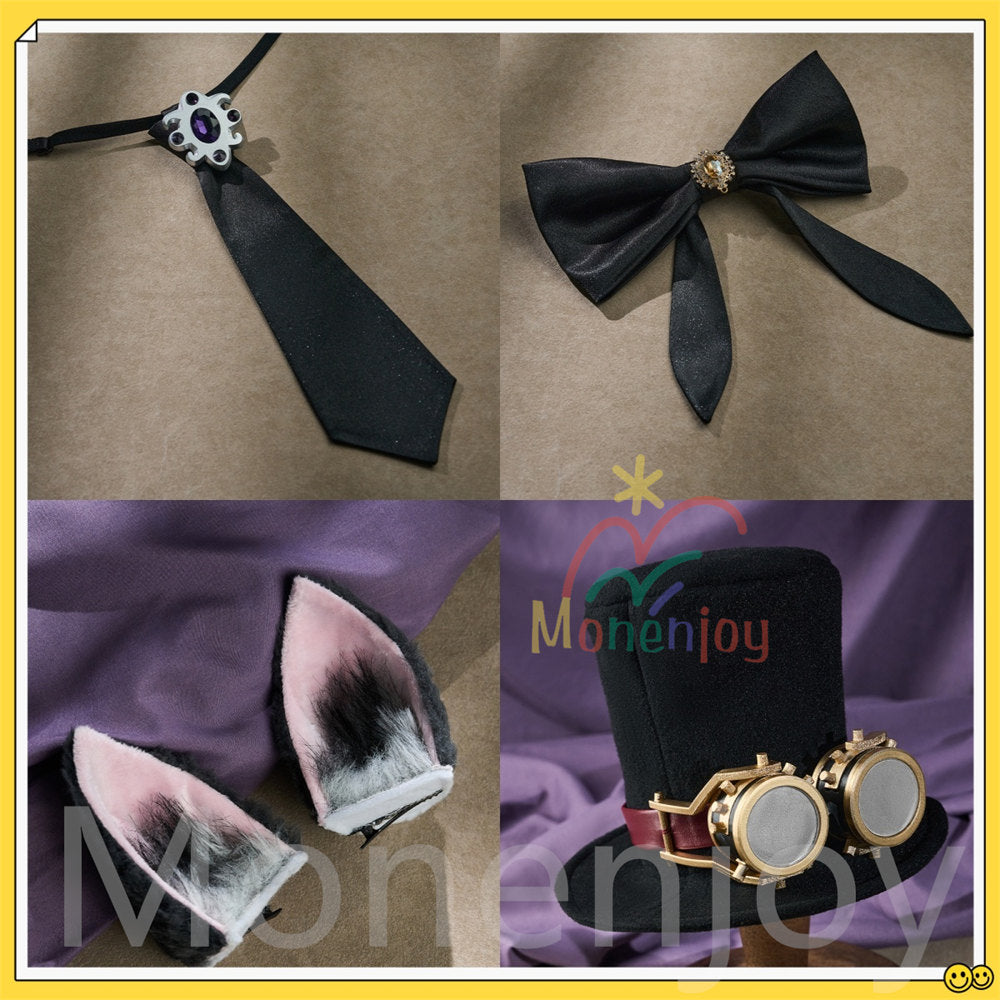 Monenjoy アイデンティティ5　写真家　ジョゼフ　月下の紳士　コスプレ衣装　帽子＋耳飾付　第五人格/IdentityV　コスチューム MONENJOY