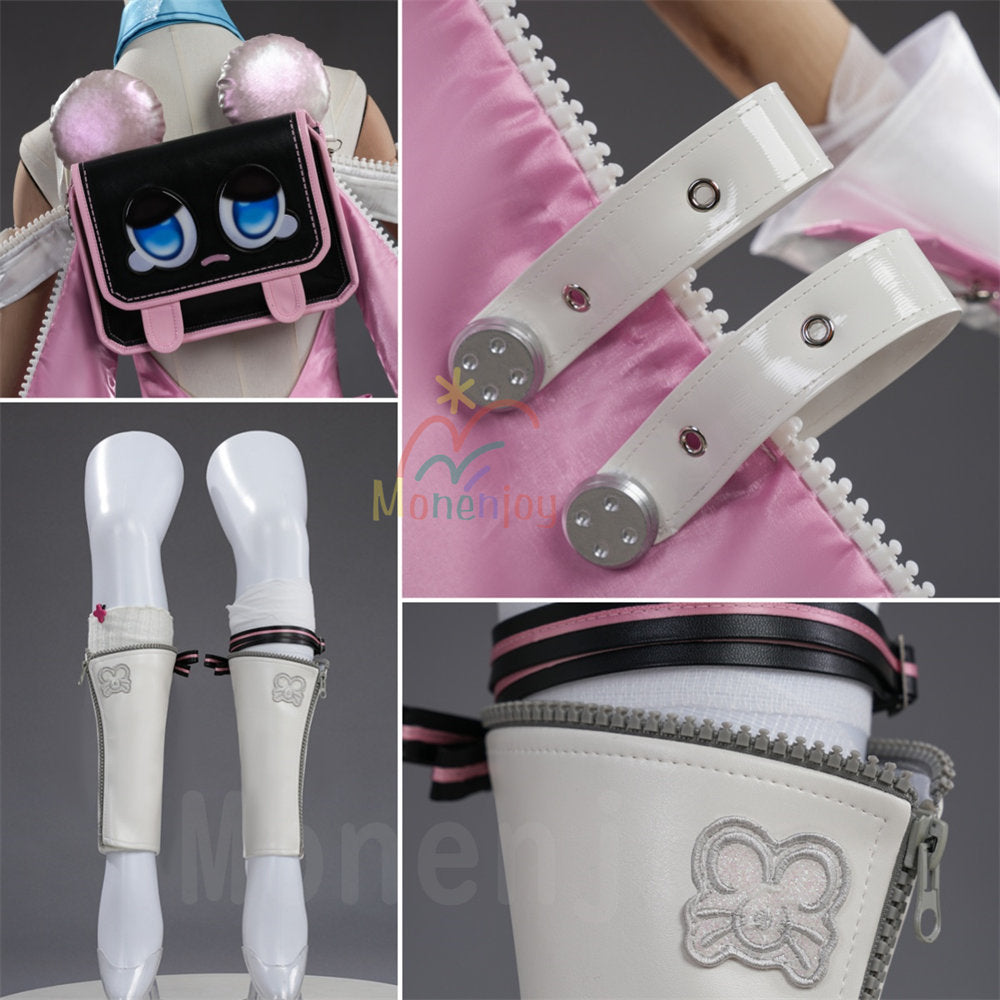 Monenjoy　NTE　ちぃちゃん　コスプレ衣装　ピンク色　鞄付　ネバエバ　ハロウィン　舞台イベント対応 MONENJOY