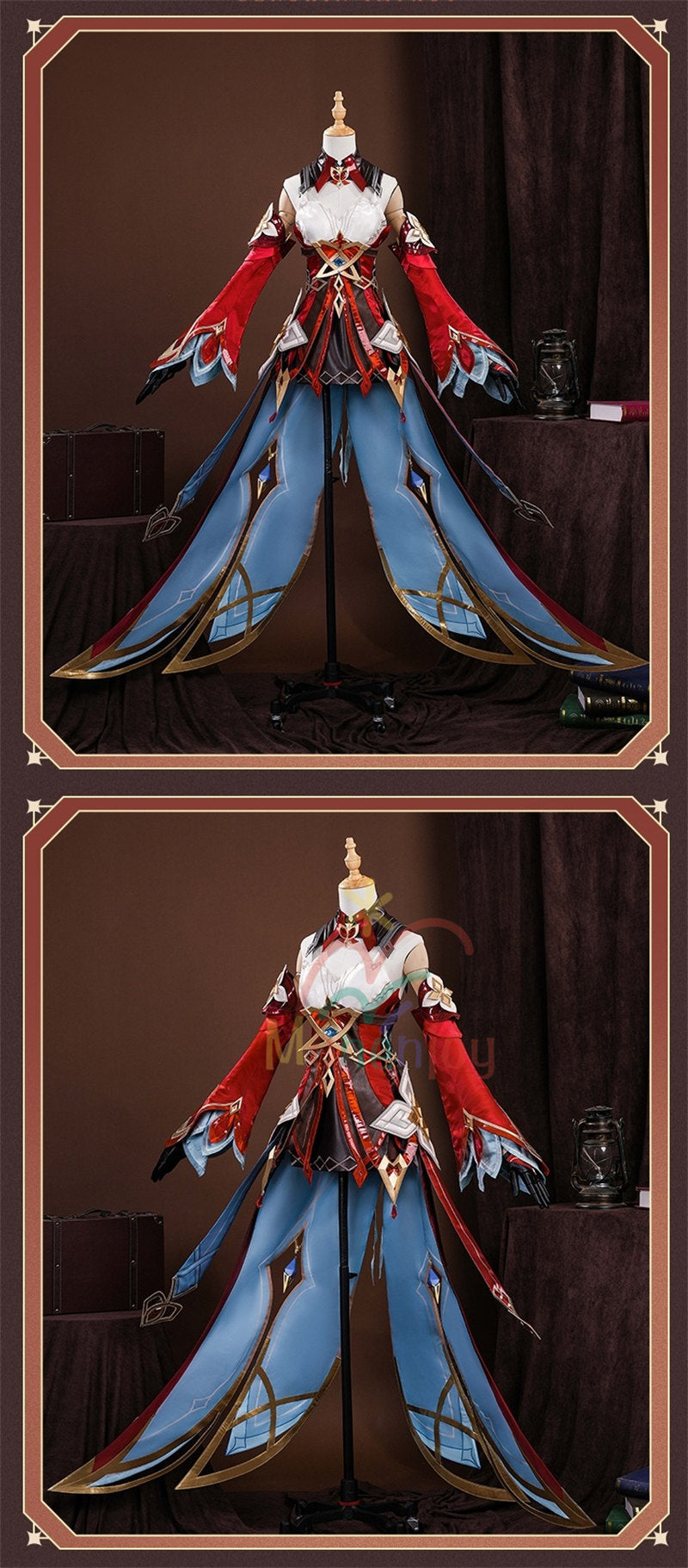 予約販売　Monenjoy　原神 アリス コスプレ衣装　コスチューム　帽子付　3d樹脂製パーツ　炎元素の神の目付　ナド・クライ編　魔術師　魔女　仮装　モンド / 魔女会