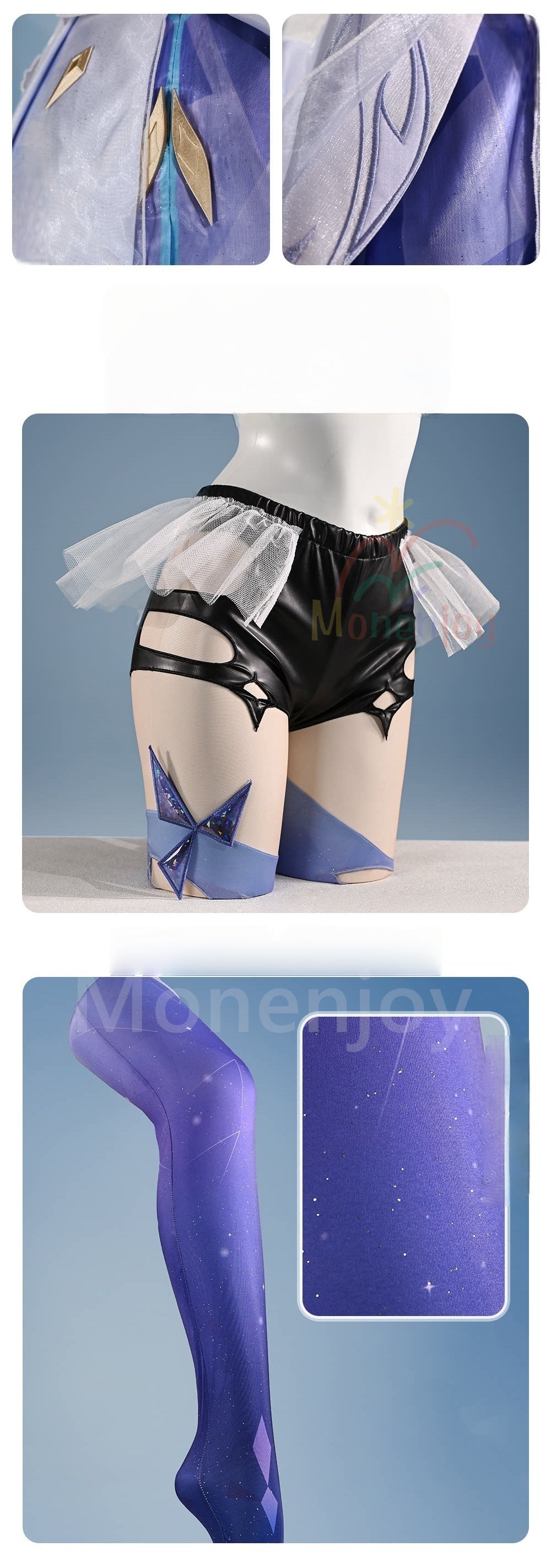 Monenjoy 原神 スカーク コスプレ衣装 金属製パーツUP　イベント　ハロウィン　舞台使用対応　コスチューム　 MONENJOY