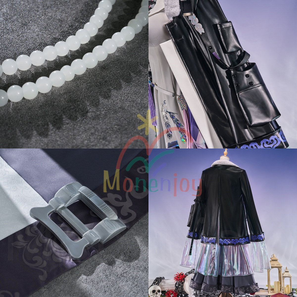 Monenjoy　アークナイツ　均　歳獣　　コスプレ衣装　角付　コスチューム MONENJOY