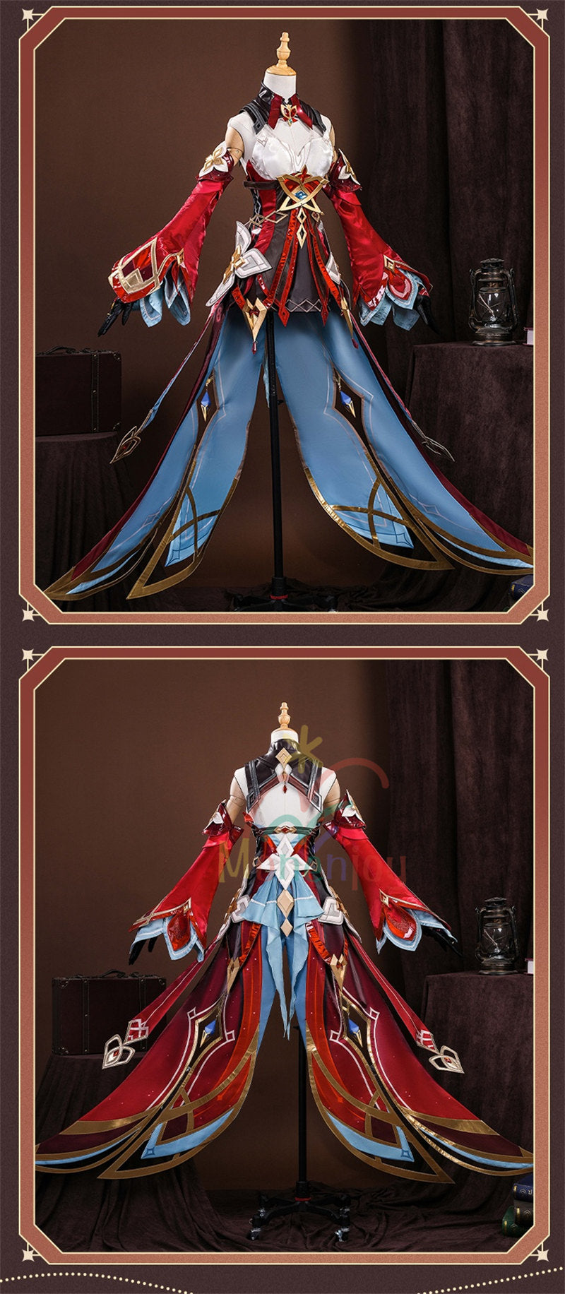 予約販売　Monenjoy　原神 アリス コスプレ衣装　コスチューム　帽子付　3d樹脂製パーツ　炎元素の神の目付　ナド・クライ編　魔術師　魔女　仮装　モンド / 魔女会