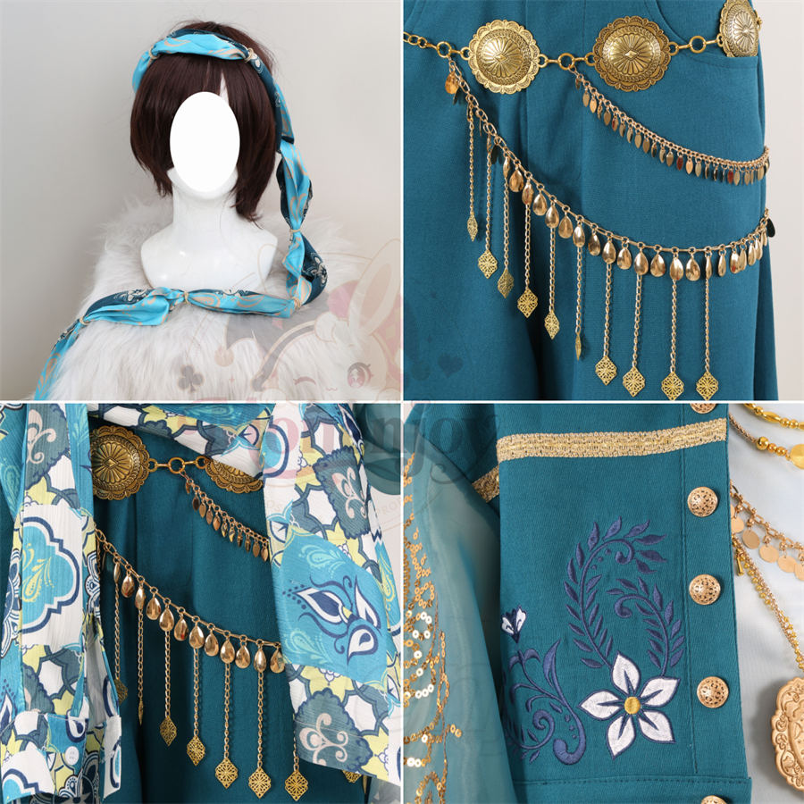 Monenjoy ツイステ デュナミーナ寮 ミナジール・ティラージャ コスプレ衣装｜Disney Twisted-Wonderland イヤリング付き 高品質コスチューム Monenjoy