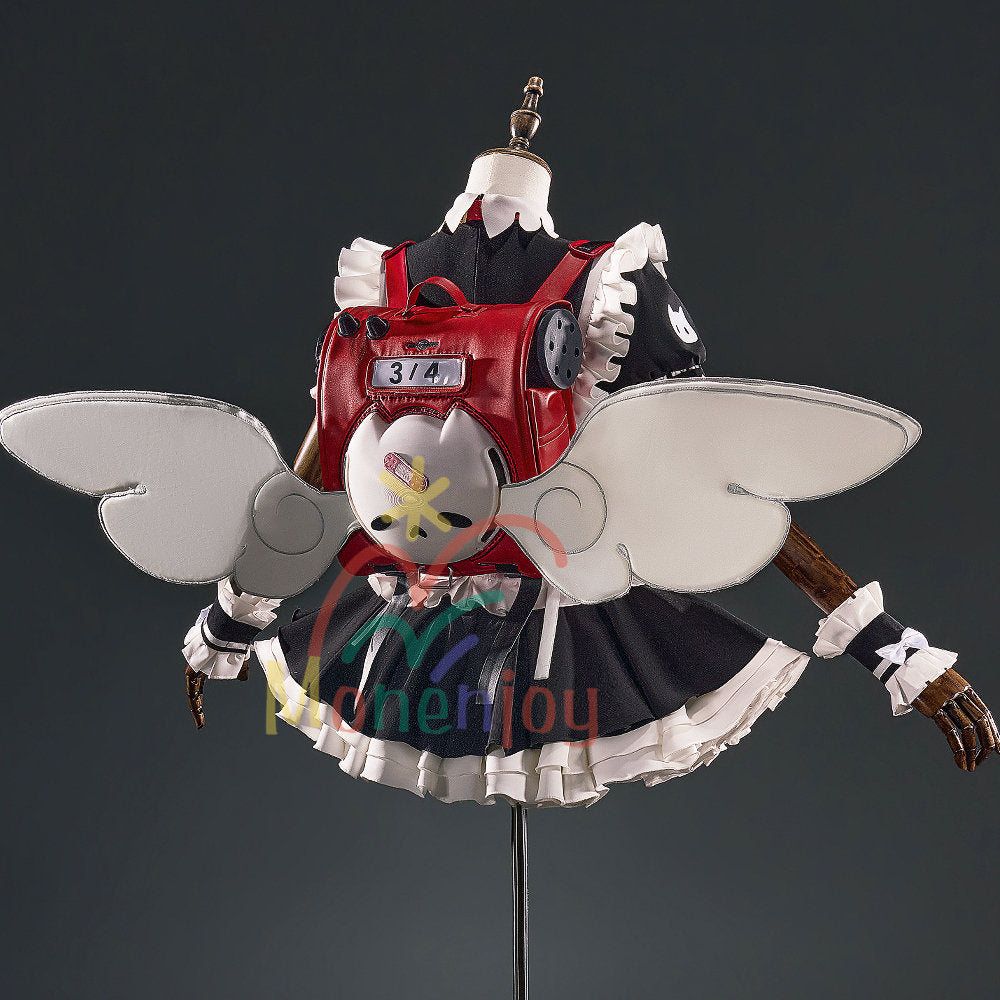 【Monenjoy】ゼンゼロ 千夏 ティータイム コスプレ　イベント　可愛い　メイド服 猫耳付き 鞄追加 MONENJOY