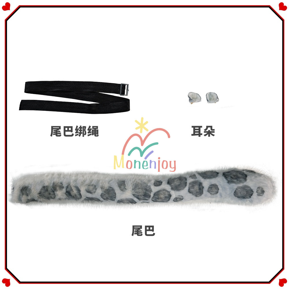 Monenjoy　アークナイツ　 聖聆プラマニクス　コスプレ衣装　聆初雪 Pramanix the Prerita　コスチューム　耳＋尻尾追加対応 MONENJOY