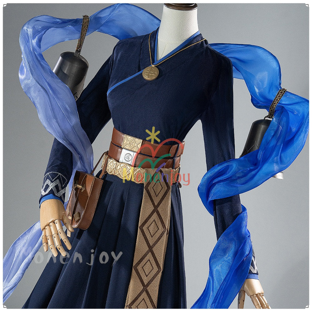 Monenjoy　アークナイツ　 聖聆プラマニクス　コスプレ衣装　聆初雪 Pramanix the Prerita　コスチューム　耳＋尻尾追加対応 MONENJOY