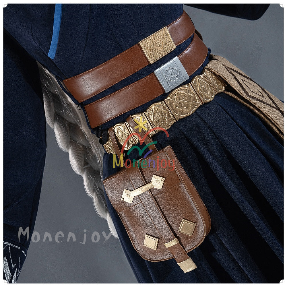 Monenjoy　アークナイツ　 聖聆プラマニクス　コスプレ衣装　聆初雪 Pramanix the Prerita　コスチューム　耳＋尻尾追加対応 MONENJOY