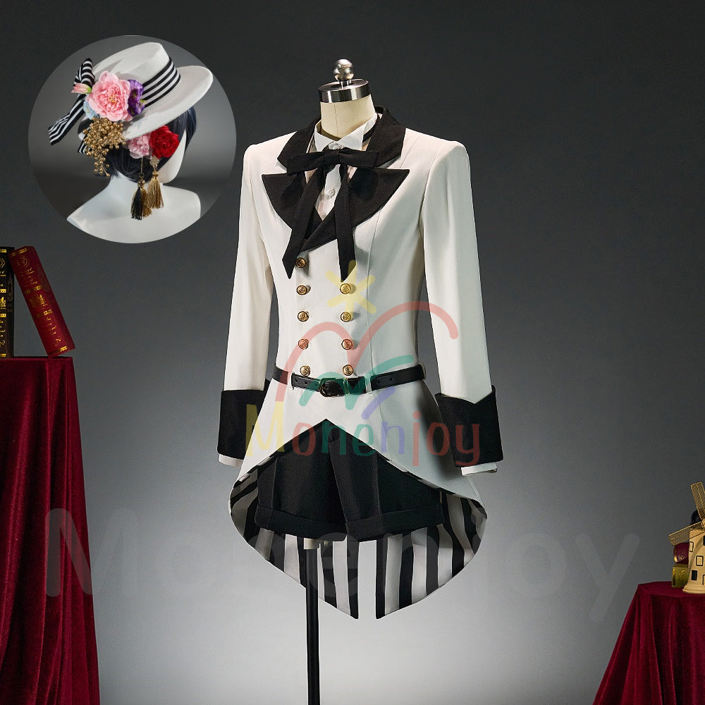 Monenjoy　黒執事 シエル・ファントムハイヴ　コスプレ衣装　礼服　帽子付　舞台対応　ハロウィン　イベント MONENJOY