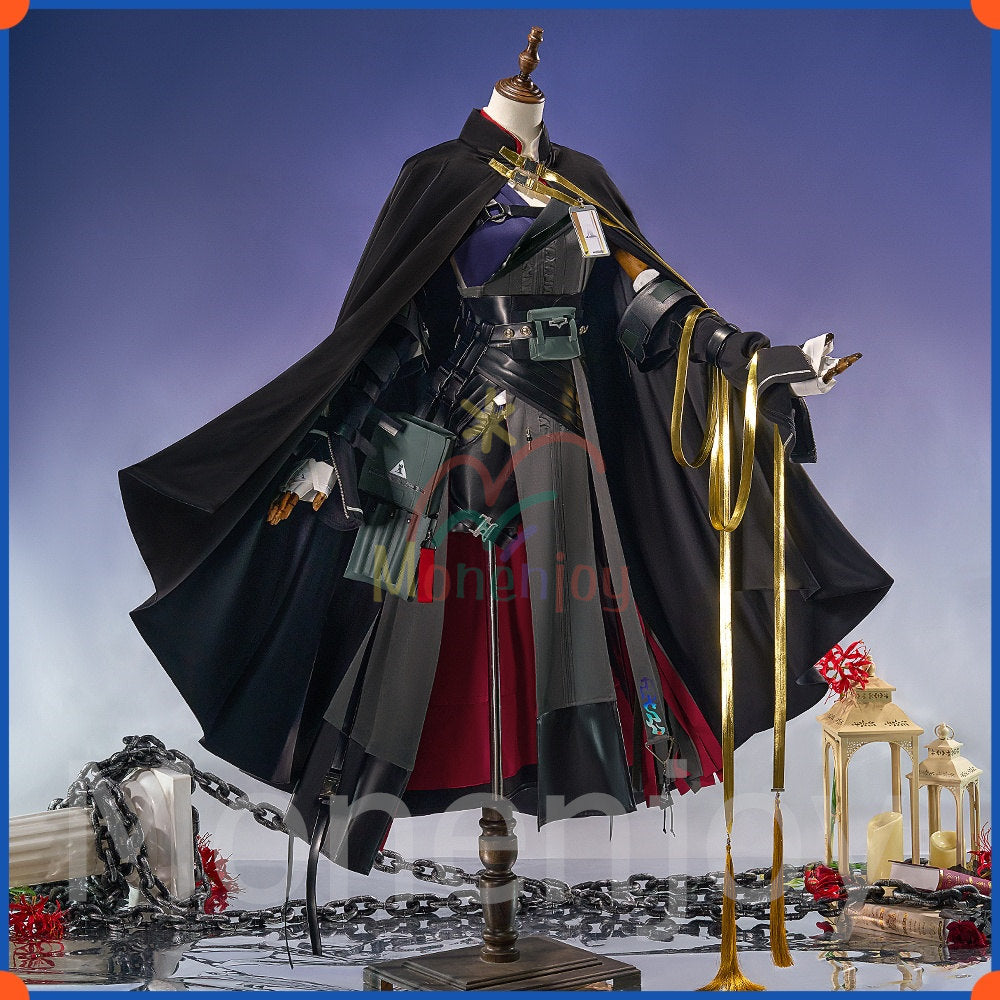 アークナイツ ドーベルマン コスプレ衣装 Monenjoy アークナイツ 赤刀明霄チェン コスプレ衣装 全セット 角付