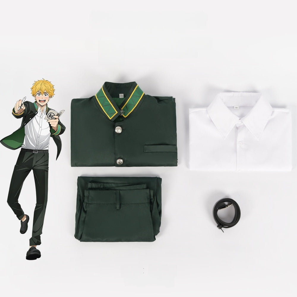 Monenjoy　WIND BREAKER　cosplay　ウィンドブレイカー　 風鈴高校 桜 遥　梅宮 一　蘇枋 隼飛　コスプレ衣装　飾り付　防風鈴 制服　緑色　コスチューム　イベント　舞台服