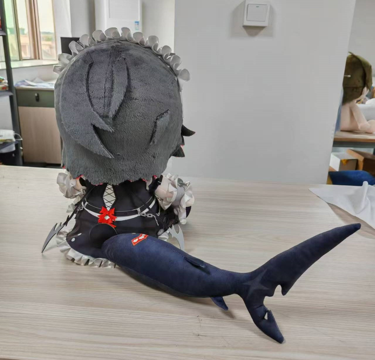 Monenjoy Zen-Zero Ellen Jo Body Pillow Cotton Doll, 40cm, Gift, Includes Tail, Accessories, and Interchangeable Clothes, Zen-Zero Zone Zero, Made to Order, Handmade in China 