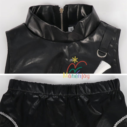 Monenjoy　KPOPガールズ! デーモン・ハンターズ ミラ　 コスプレ衣装　Mira　コスモスーツ　黒色　人工革　戦闘服　Saja Boys KPop Demon Hunters　バトルスーツ　GS1959　　