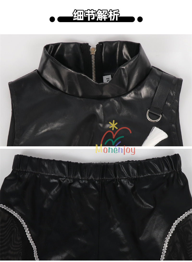 Monenjoy　KPOPガールズ! デーモン・ハンターズ ミラ　 コスプレ衣装　Mira　コスモスーツ　黒色　人工革　戦闘服　Saja Boys KPop Demon Hunters　バトルスーツ　GS1959　　