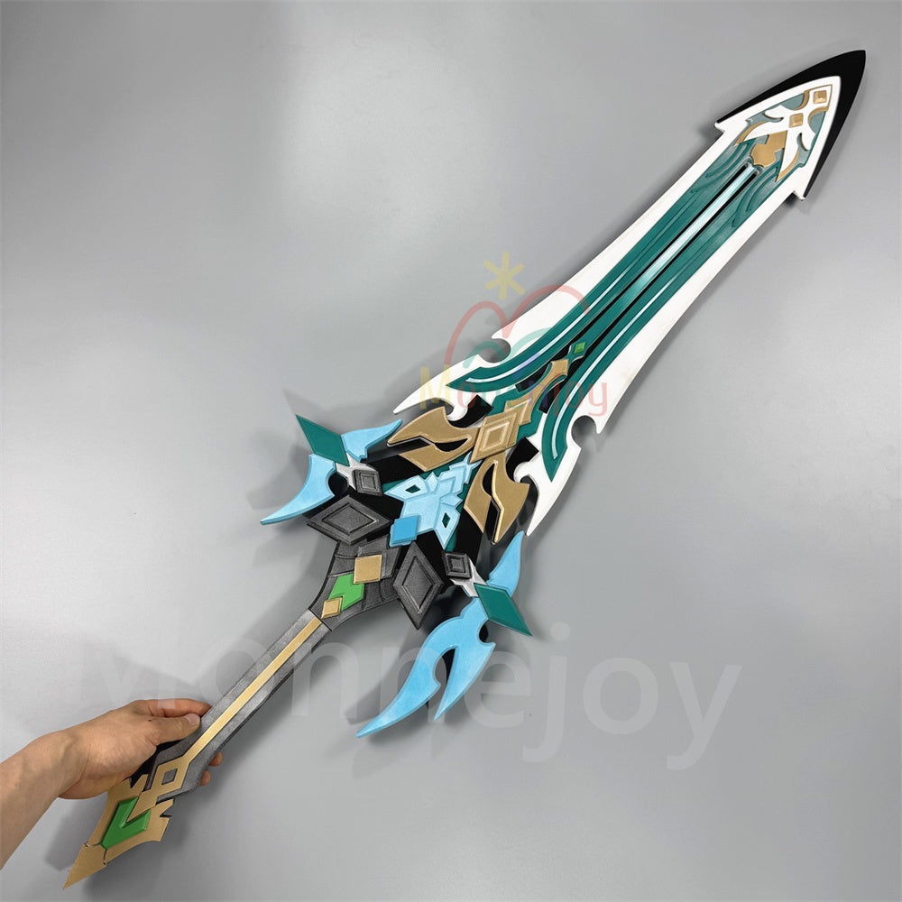 Monenjoy　原神 ファルカ　狼の武勲詩 コスプレ道具　レプリカ　130cm　木材質　ファルカモチーフ 両手剣　イベント舞台対応 MONENJOY