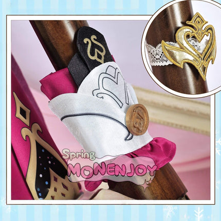 Monenjoy 原神 Escoffier エスコフィエ コスプレ衣装　3d樹脂尻尾付　イベント　絢爛のフレーバー　Genshin Impact　コスチュームGS1426　 - Monenjoy